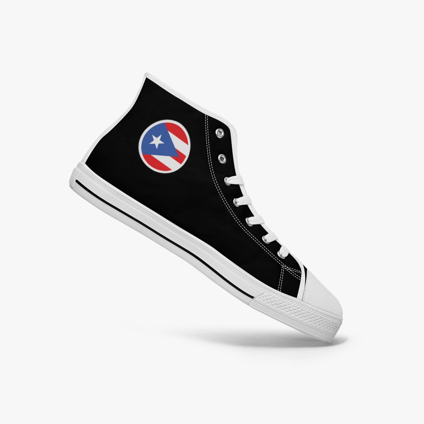Puerto Rico Classic Canvas High Tops (Black) - Men's & Women's