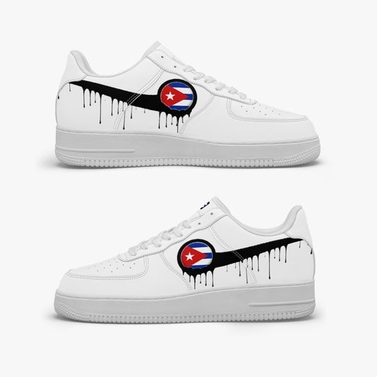 Cuba Black Drip R-Force 1 Low Tops (White) - Men's & Women's