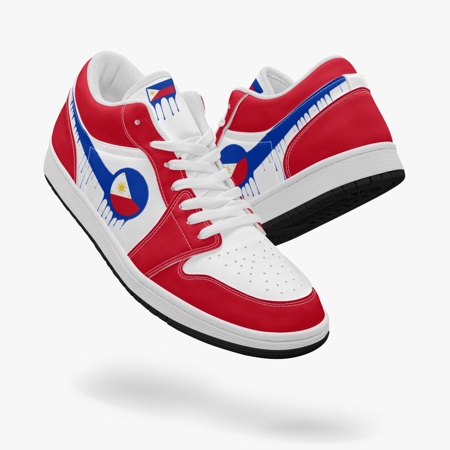 Air Philippines Blue Drip / Red & White Low Tops (Black Sole) - Men's & Women's