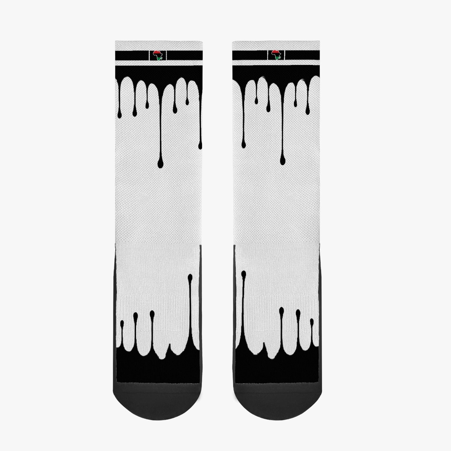 Africa Drip Sport Socks (Black Drip)