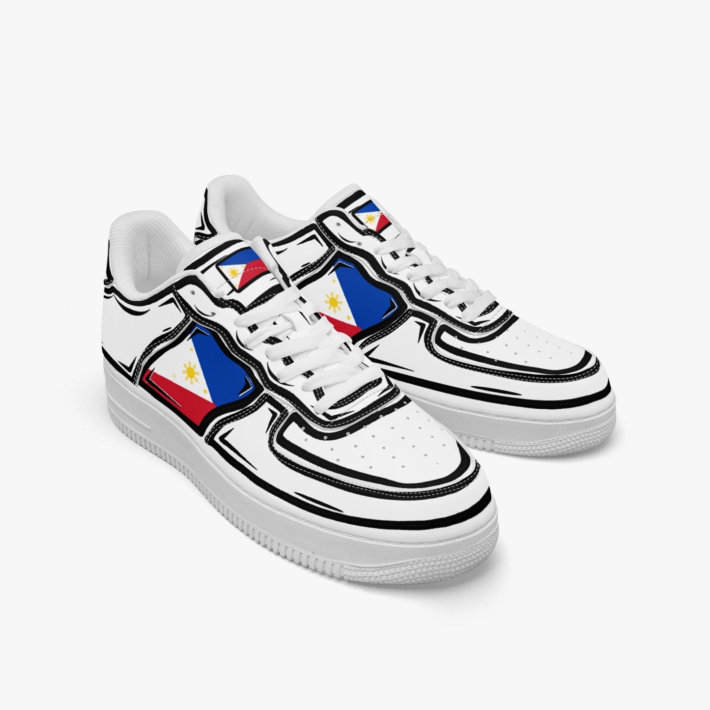 Philippines Cartoon Force 1 Low Tops (White) - Men's & Women's