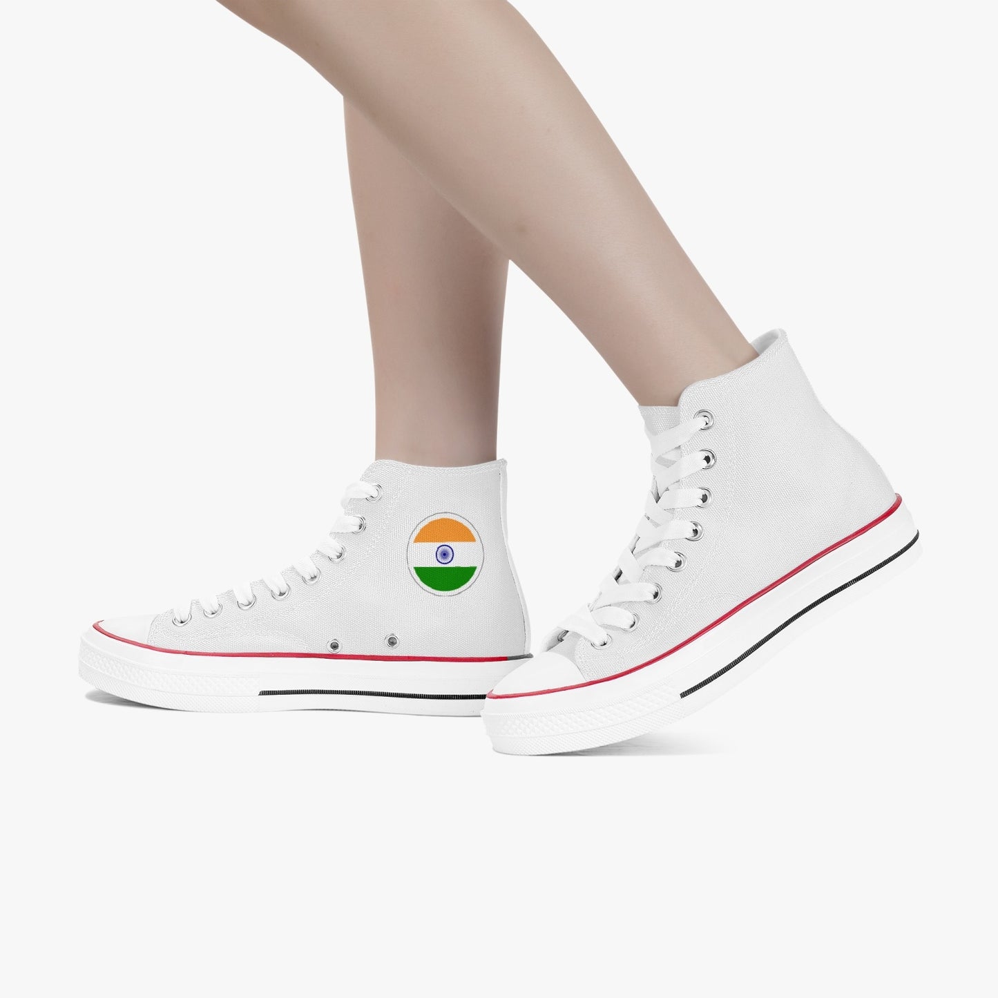 India Classic Canvas High Tops (White) - Men's & Women's
