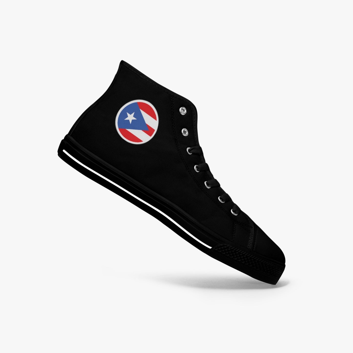 Puerto Rico Classic Canvas High Tops (Black) - Men's & Women's