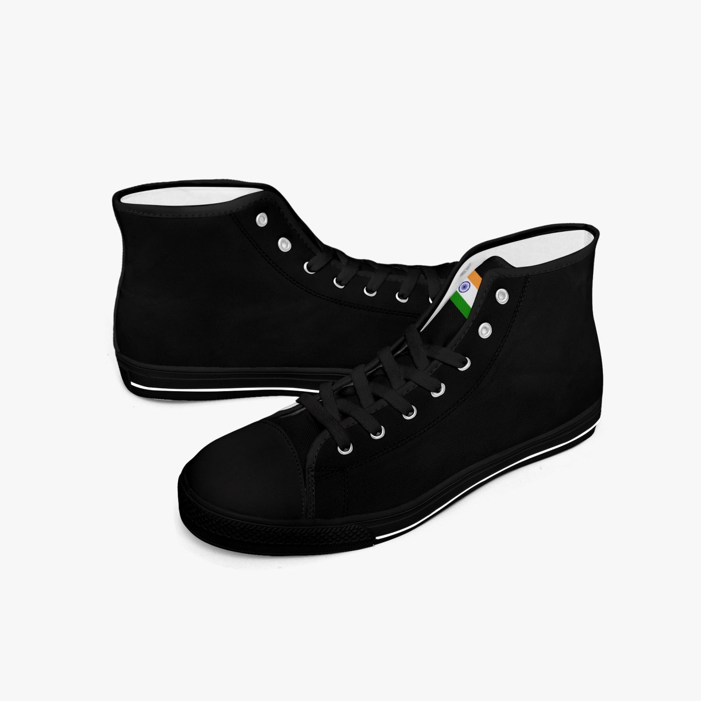 India Classic Canvas High Tops (Black) - Men's & Women's