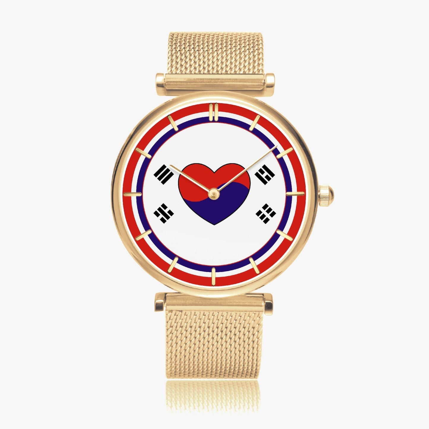 South Korea Love Ultra Thin Women's Quartz Watch - Gold / Rose Gold / Silver