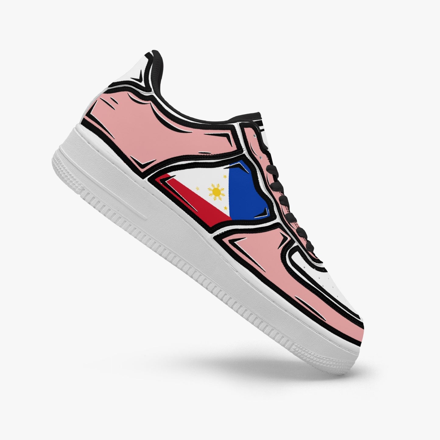 Philippines Cartoon Force 1 Low Tops (Pink) - Men's & Women's