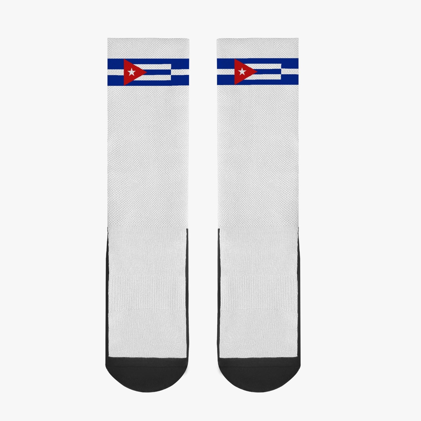 Cuba Pride Sport Socks (White)