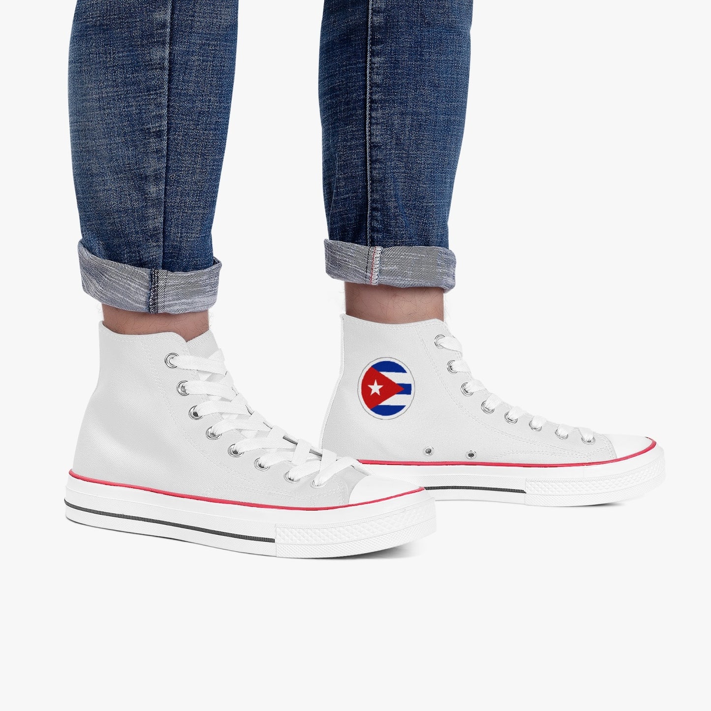 Cuba Classic Canvas High Tops (White) - Men's & Women's