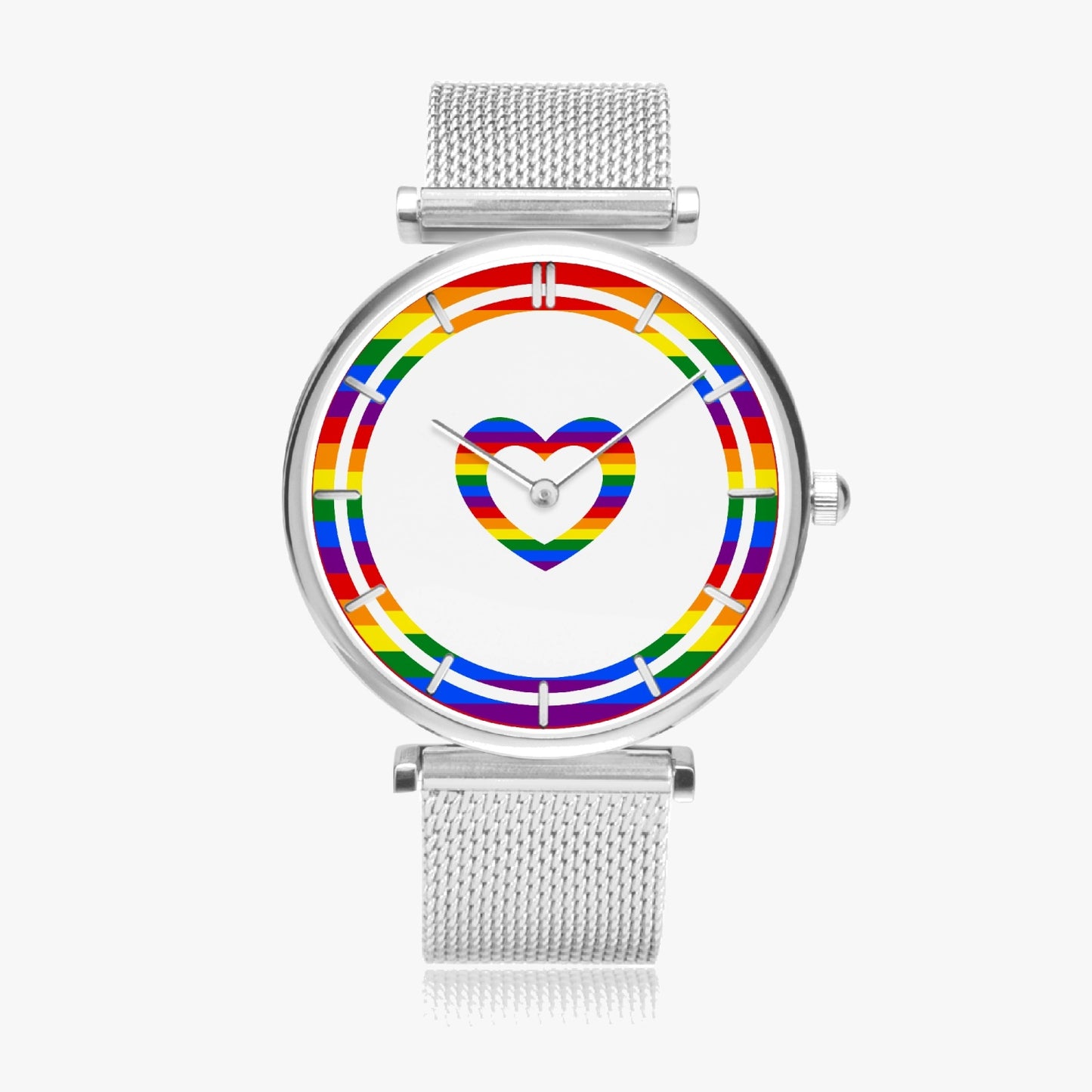 Rainbow Love Ultra Thin Women's Quartz Watch - Gold / Rose Gold / Silver