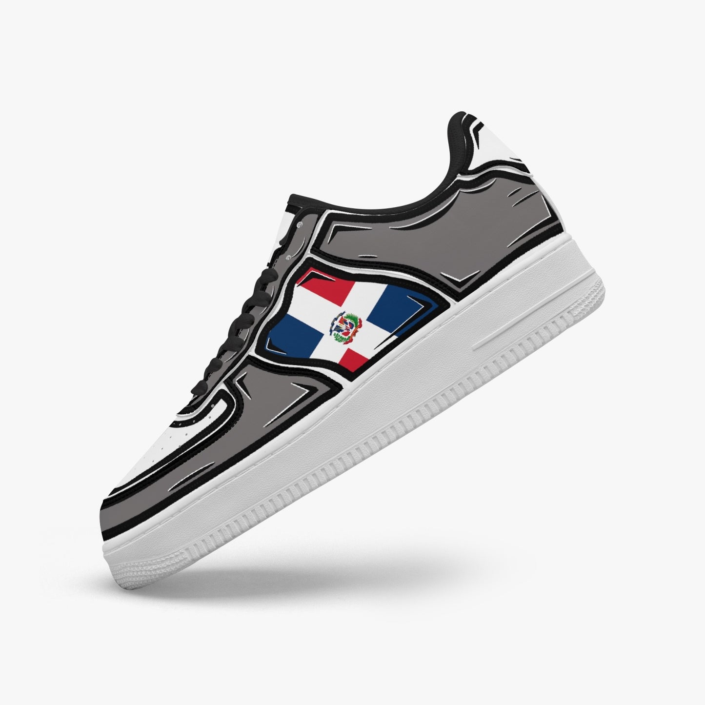 Dominican Cartoon Force 1 Low Tops (Gray) - Men's & Women's