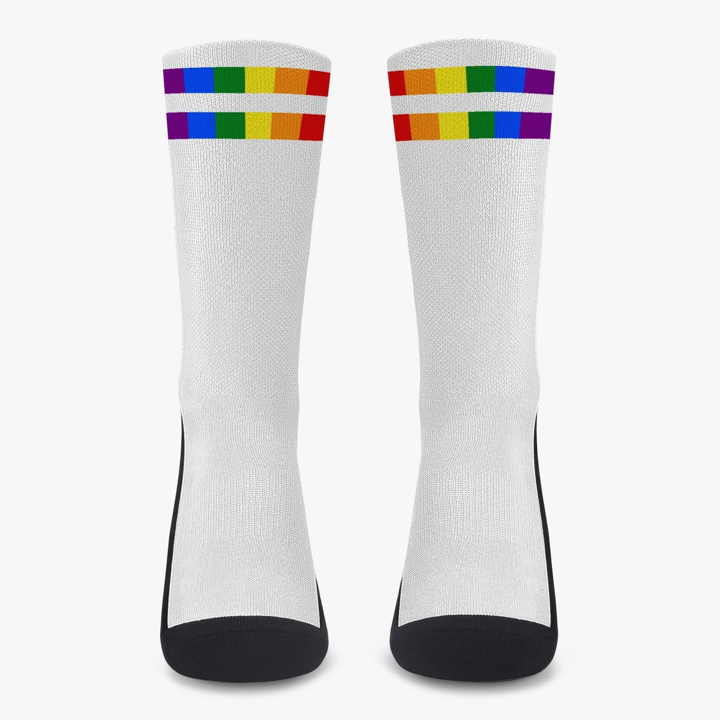 Rainbow Striped Sport Socks