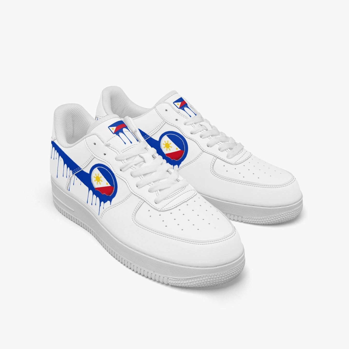 Philippines Blue Drip R-Force 1 Low Tops (White) - Men's & Women's