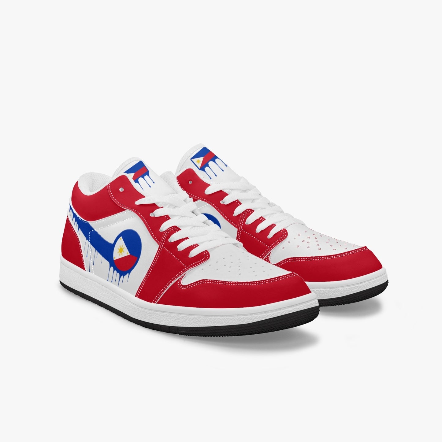 Air Philippines Blue Drip / Red & White Low Tops (Black Sole) - Men's & Women's