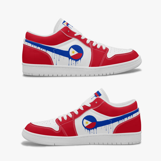 Air Philippines Blue Drip / Red & White Low Tops (White Sole) - Men's & Women's