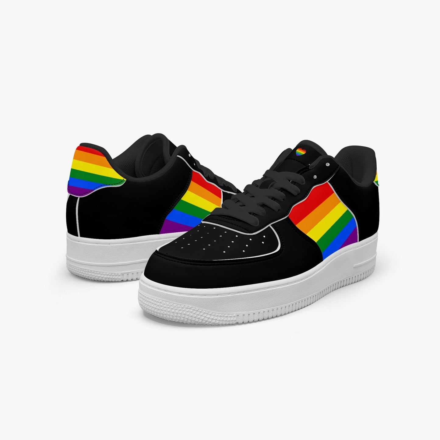 Rainbow Pride R-Force 1 Low Tops (Black) - Men's & Women's
