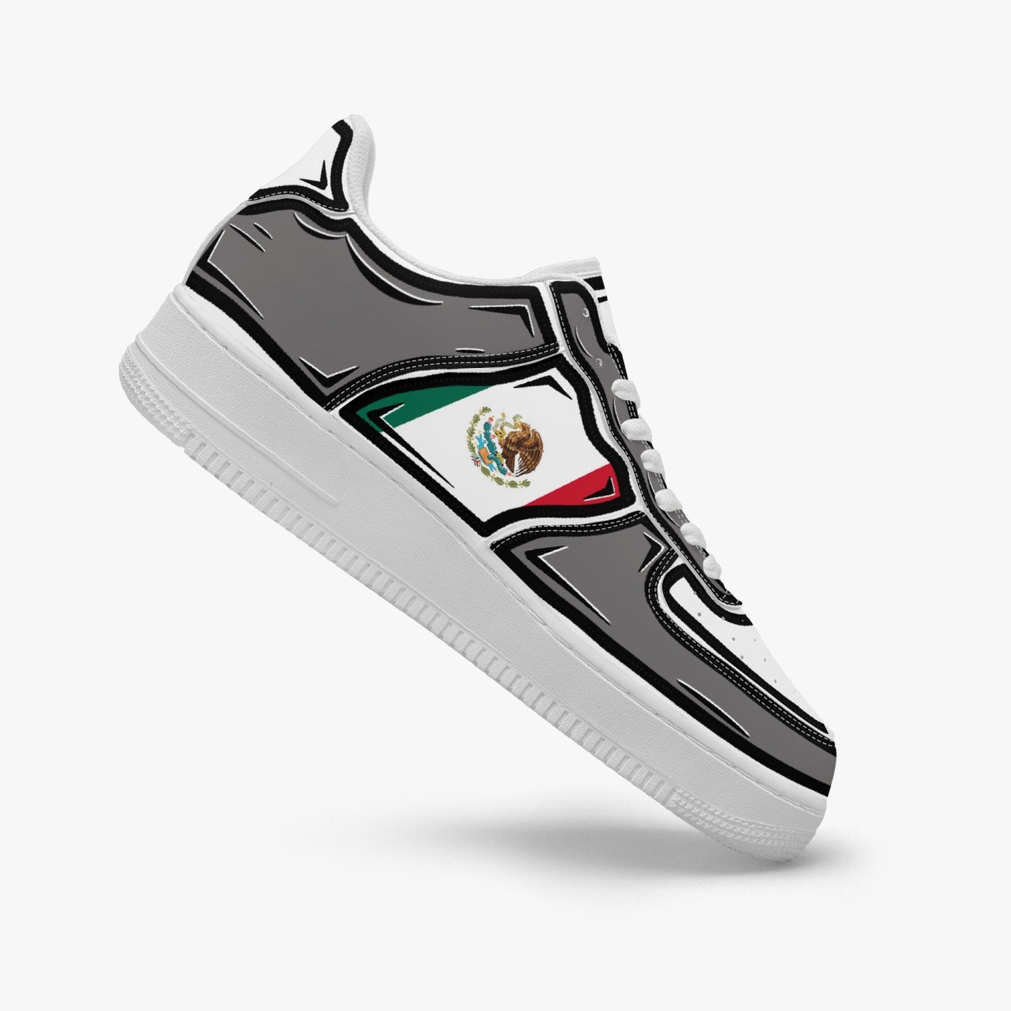 Mexico Cartoon Force 1 Low Tops (Gray) - Men's & Women's