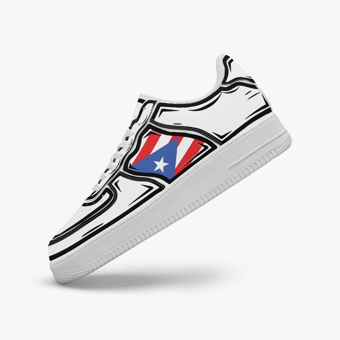 Puerto Rico Cartoon Force 1 Low Tops (White) - Men's & Women's