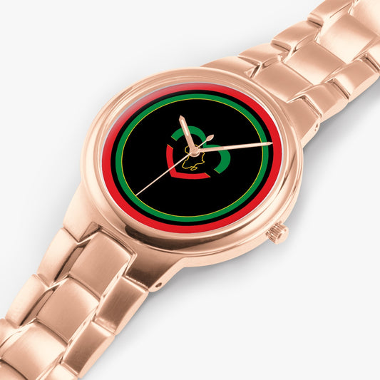 Africa Love Stainless Steel Luxury Women's Watch - Rose Gold / Silver / Black