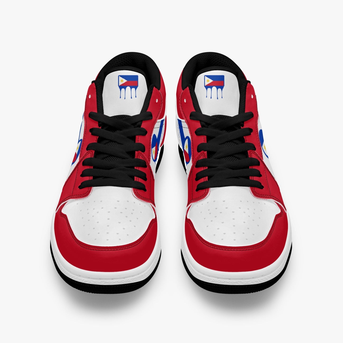 Air Philippines Blue Drip / Red & White Low Tops (Black Sole) - Men's & Women's
