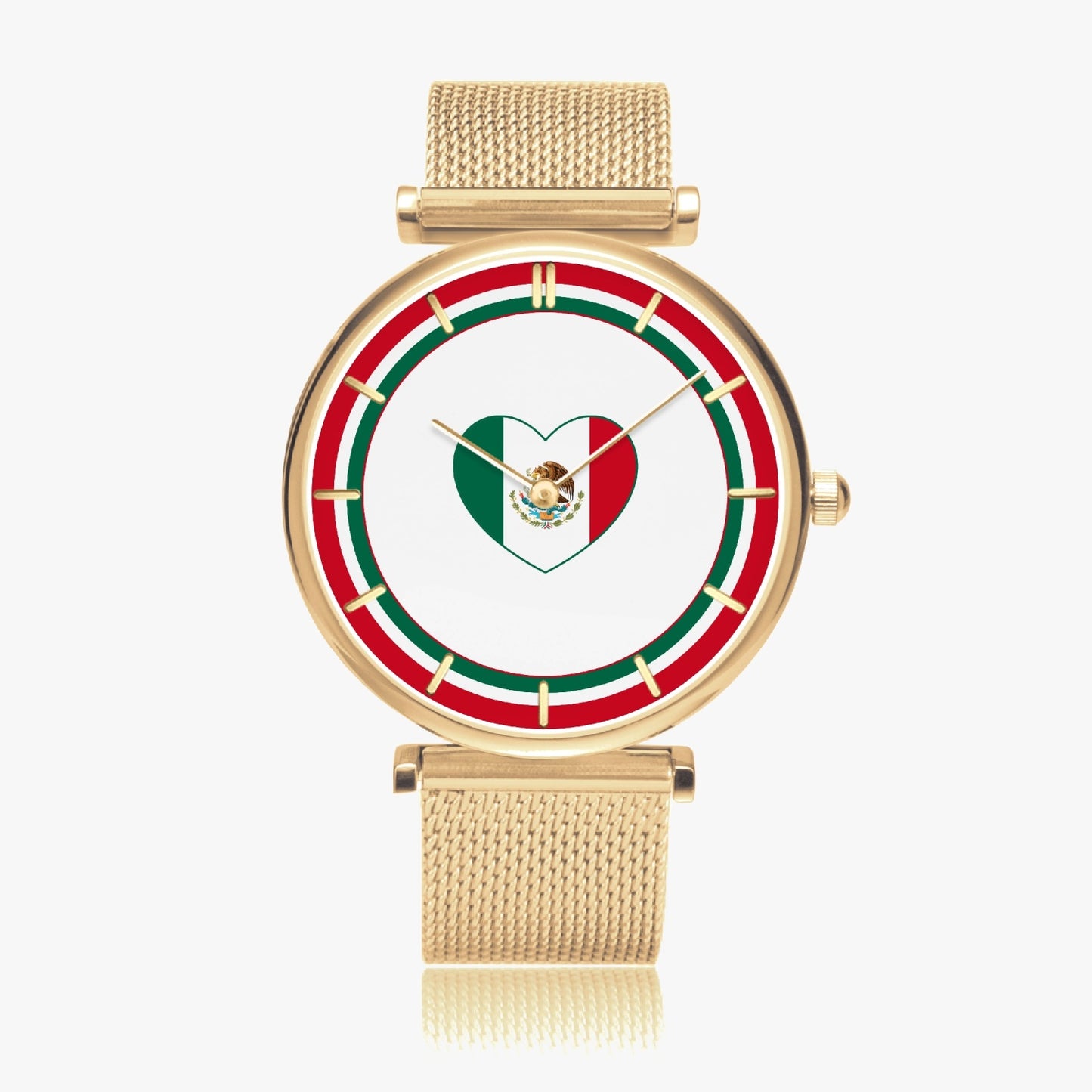 Mexico Love Ultra Thin Women's Quartz Watch - Gold / Rose Gold / Silver