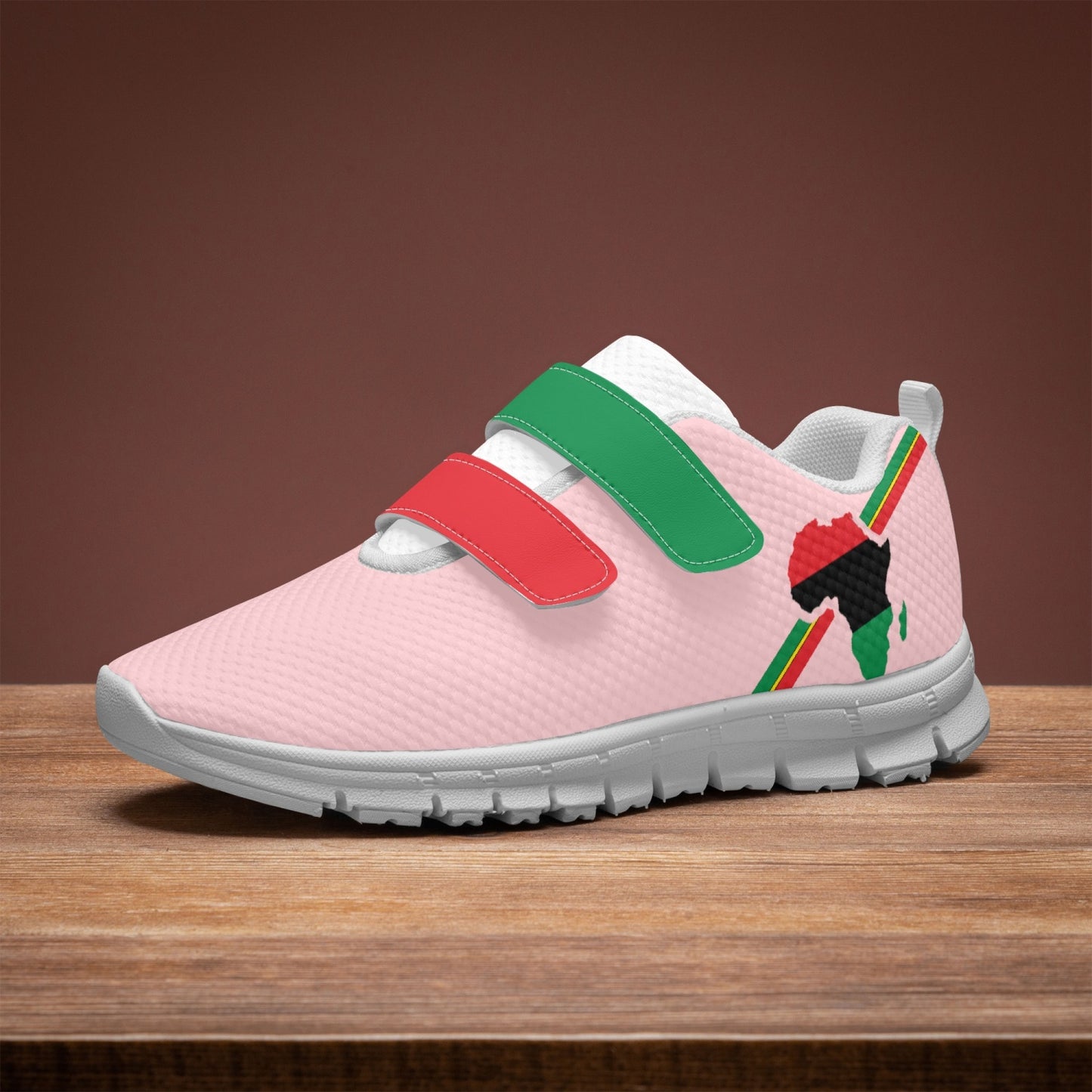 Africa Pride Kid's Lightweight Velcro Mesh Sneaker - Pink