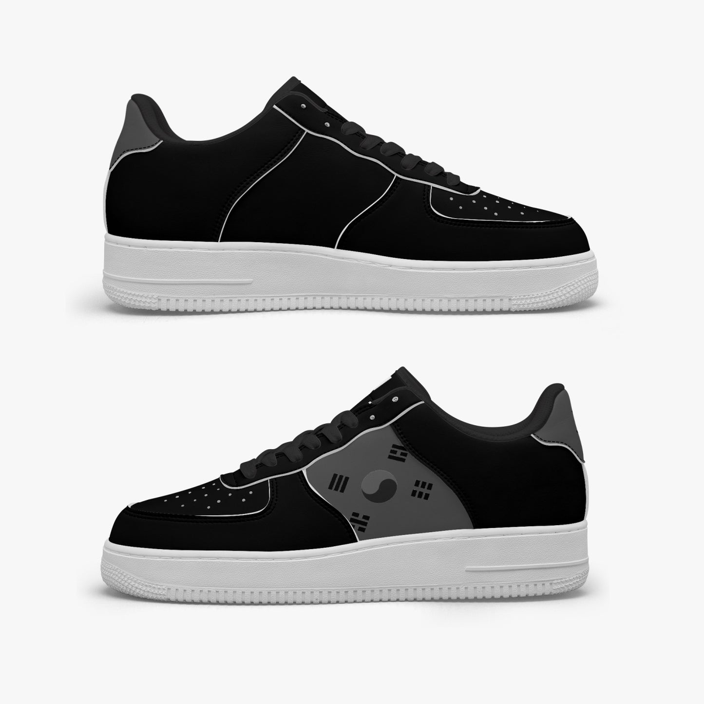 South Korea Classic R-Force 1 Low Tops (Black) - Men's & Women's