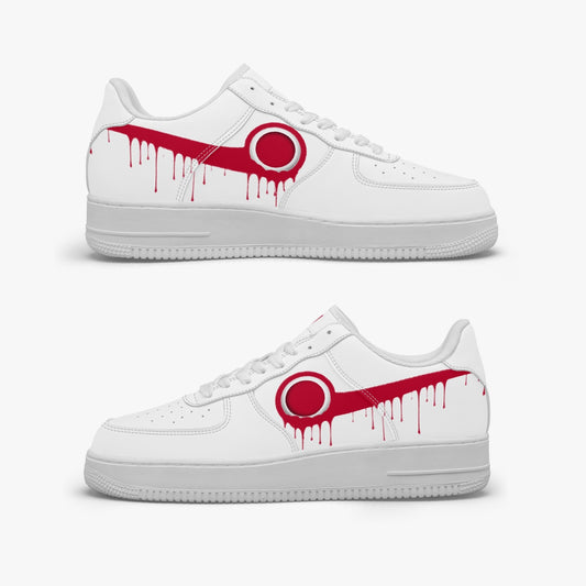 Japan Red Drip R-Force 1 Low Tops (White) - Men's & Women's