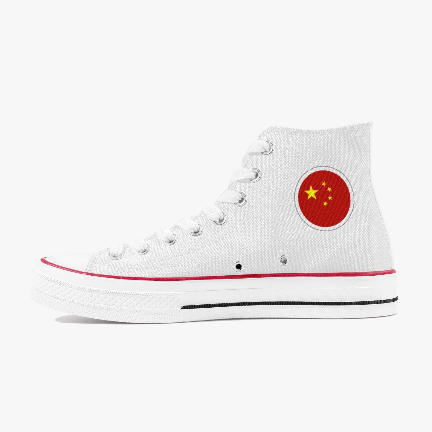 China Classic Canvas High Tops (White) - Men's & Women's