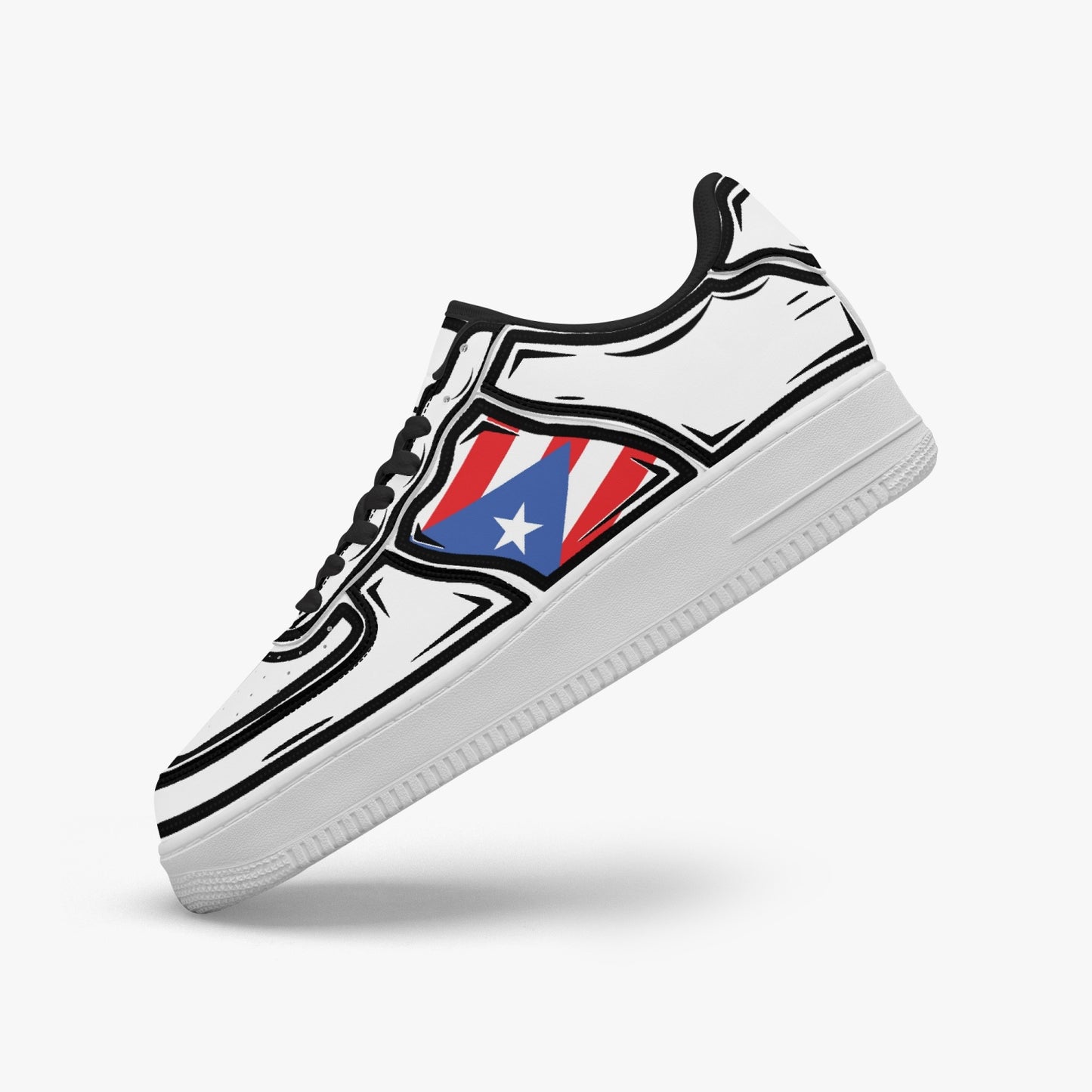 Puerto Rico Cartoon Force 1 Low Tops (White) - Men's & Women's