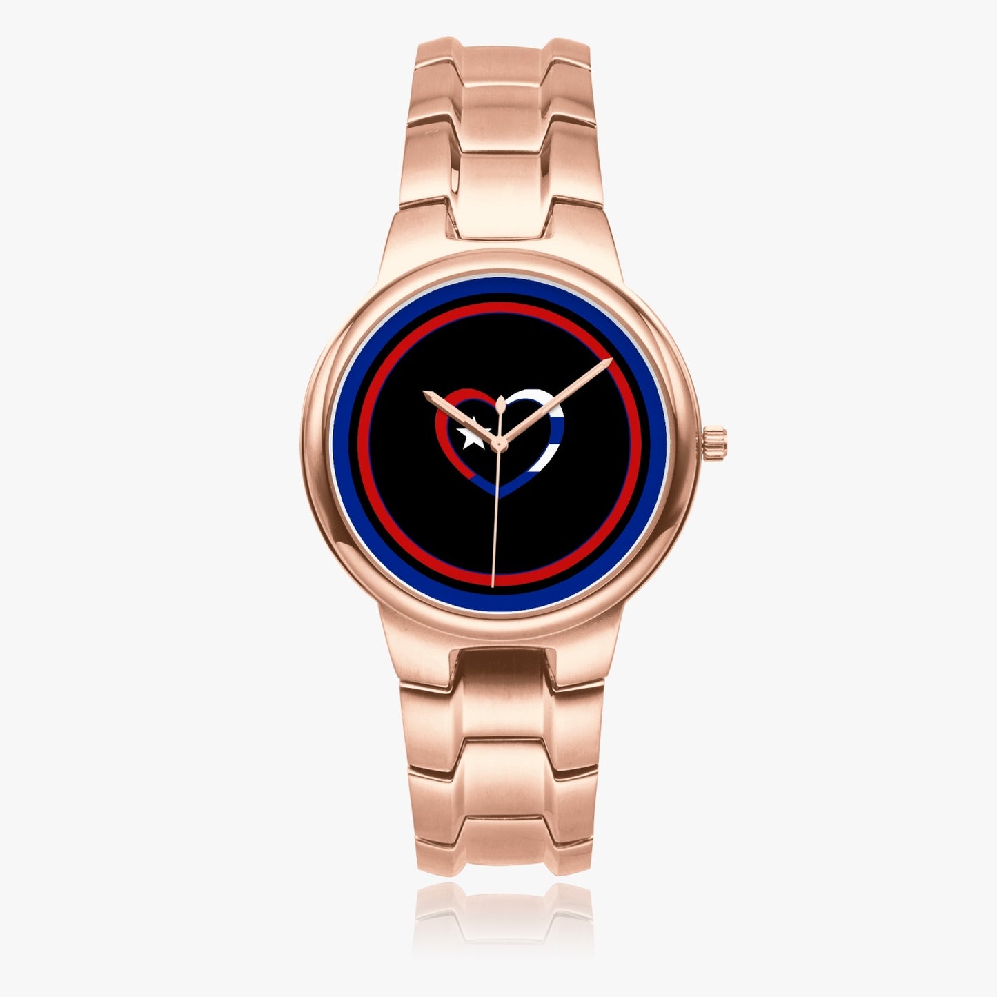 Cuba Love Stainless Steel Luxury Women's Watch - Rose Gold / Silver / Black
