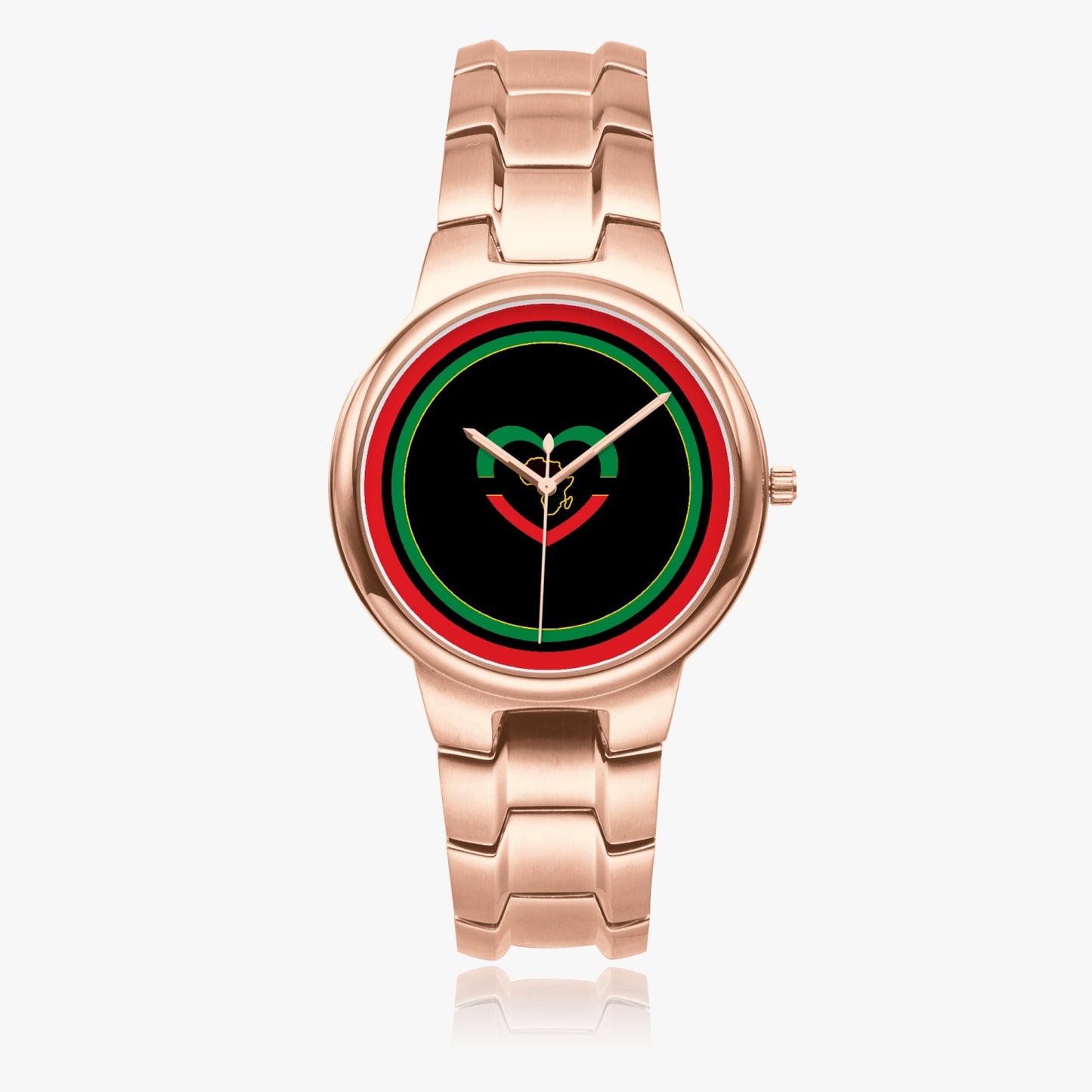 Africa Love Stainless Steel Luxury Women's Watch - Rose Gold / Silver / Black