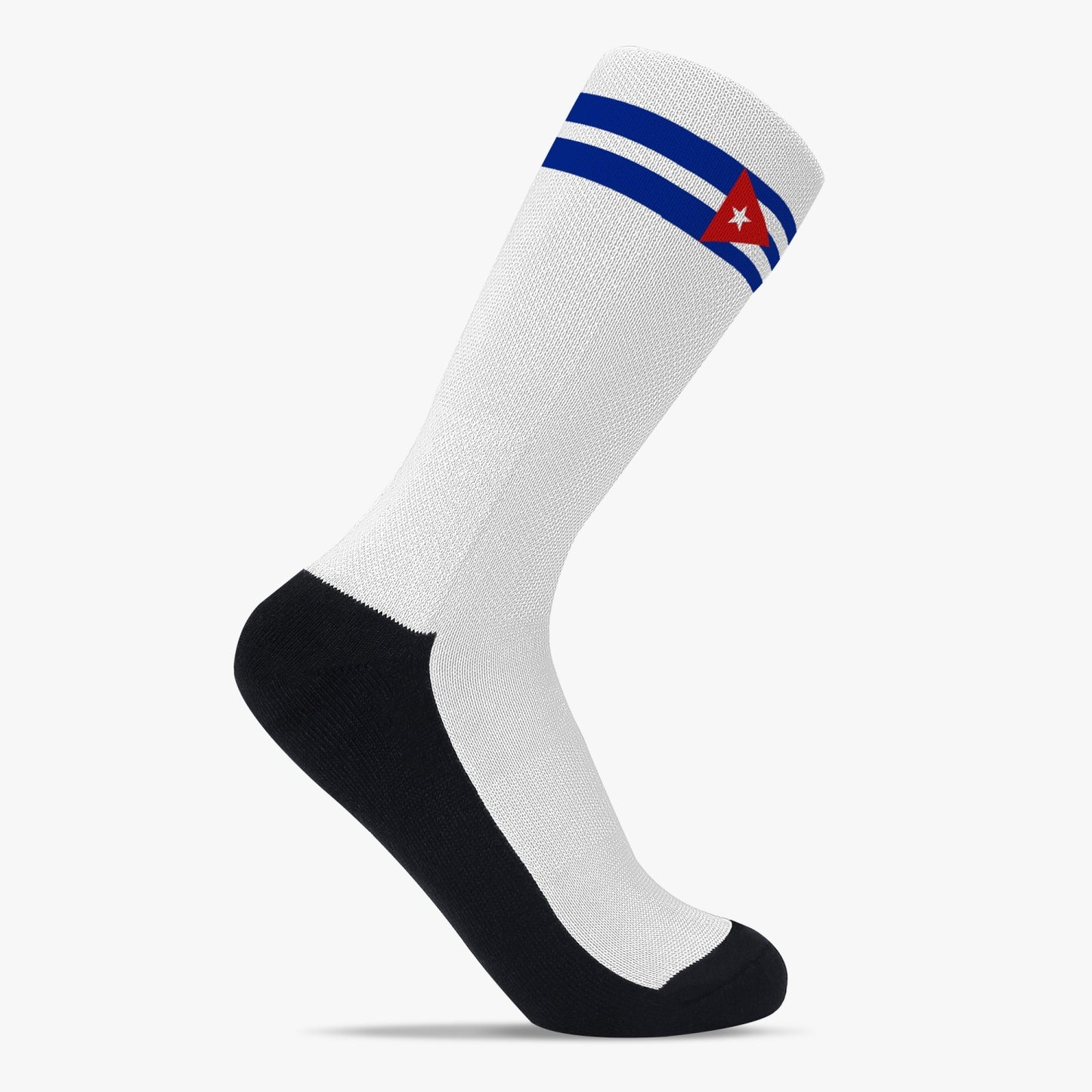 Cuba Pride Sport Socks (White)