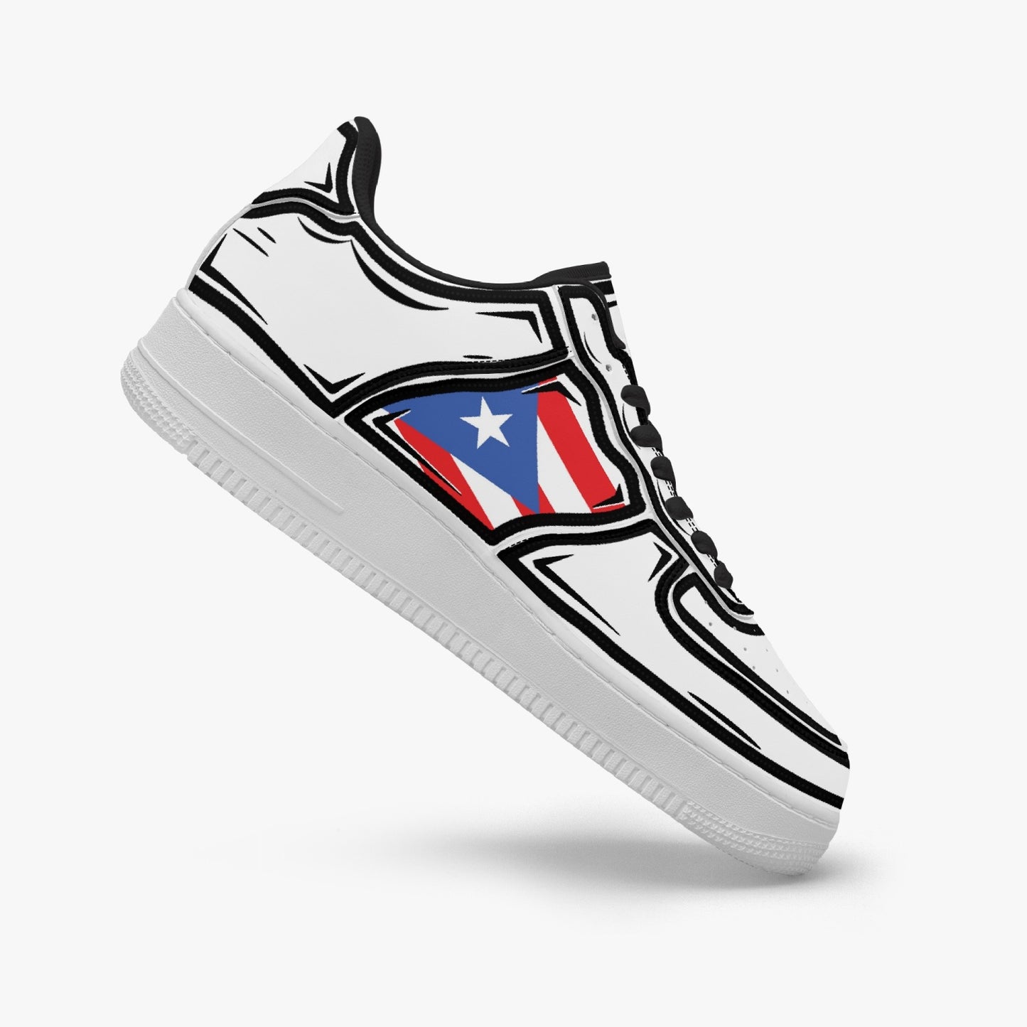 Puerto Rico Cartoon Force 1 Low Tops (White) - Men's & Women's