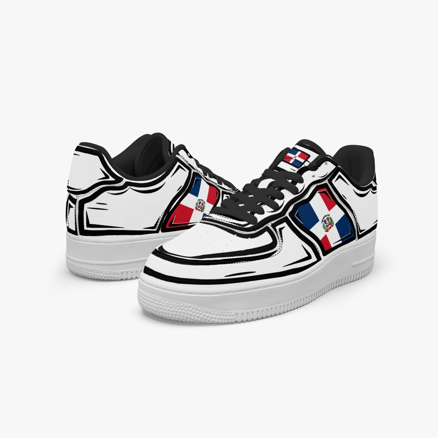 Dominican Cartoon Force 1 Low Tops (White) - Men's & Women's