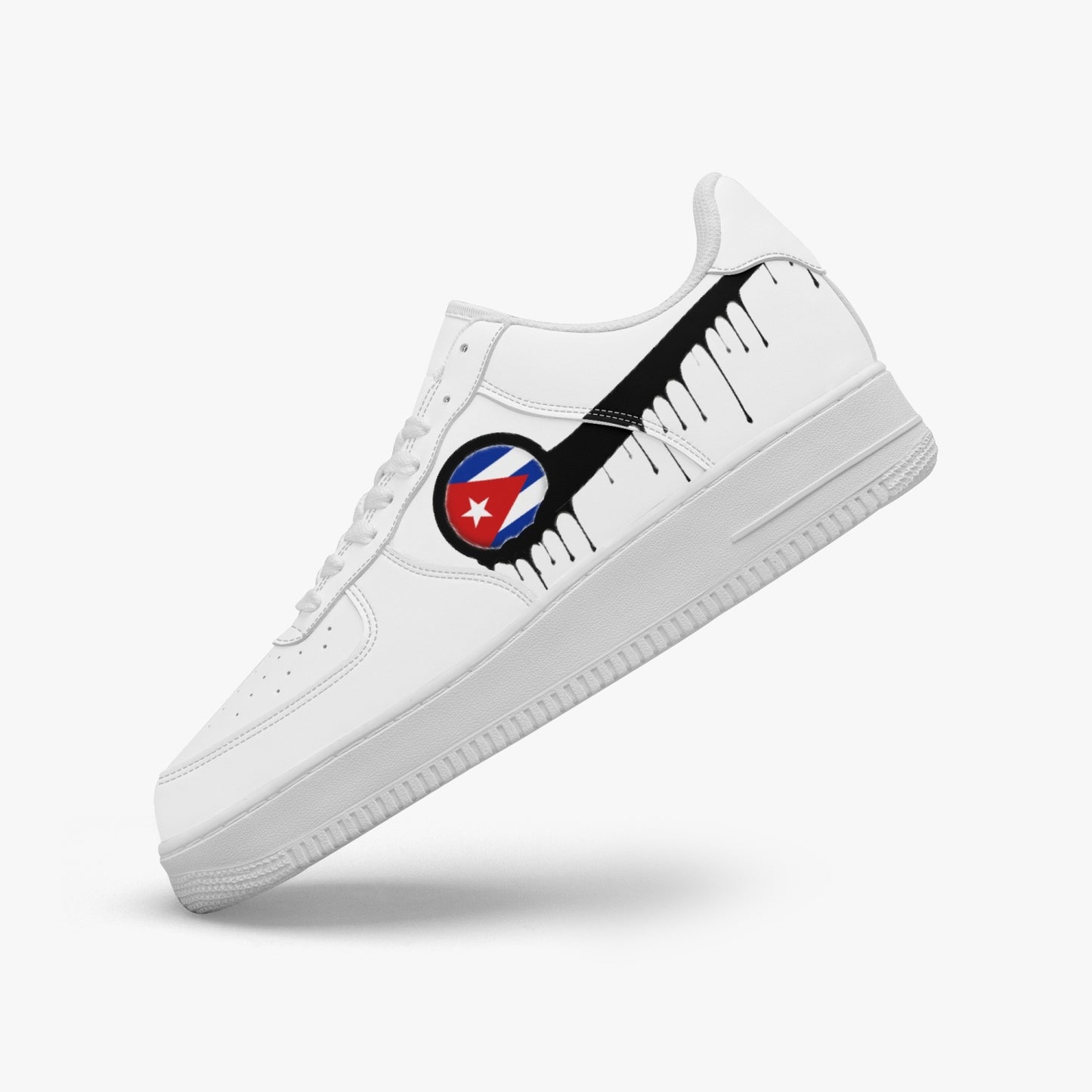 Cuba Black Drip R-Force 1 Low Tops (White) - Men's & Women's