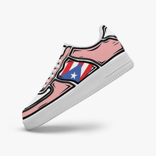 Puerto Rico Cartoon Force 1 Low Tops (Pink) - Men's & Women's