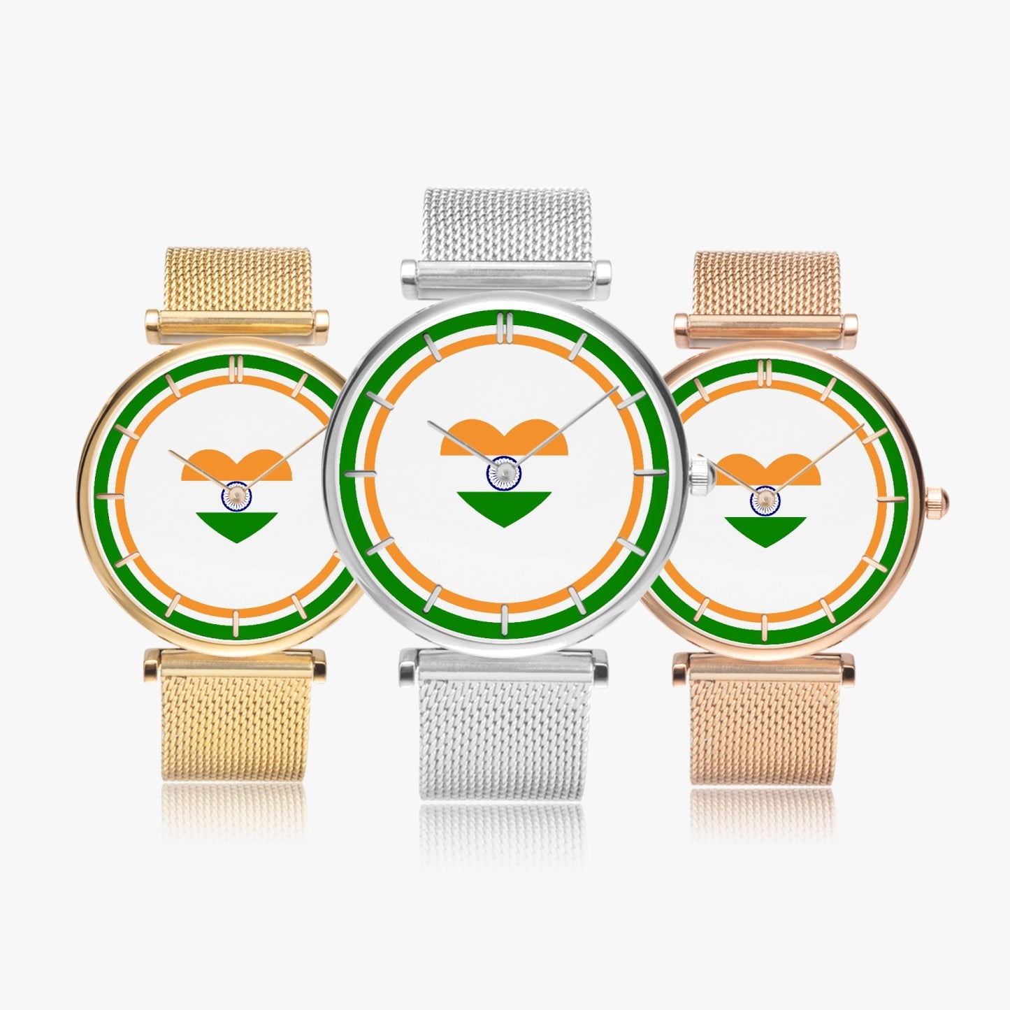India Love Ultra Thin Women's Quartz Watch - Gold / Rose Gold / Silver