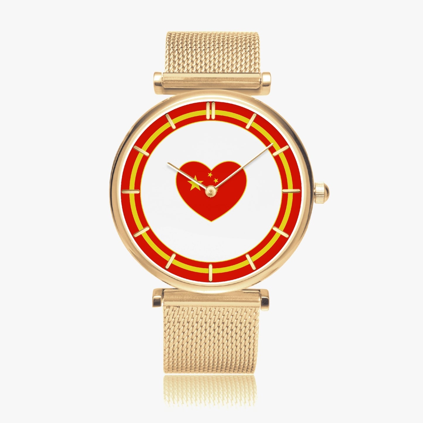China Love Ultra Thin Women's Quartz Watch - Gold / Rose Gold / Silver