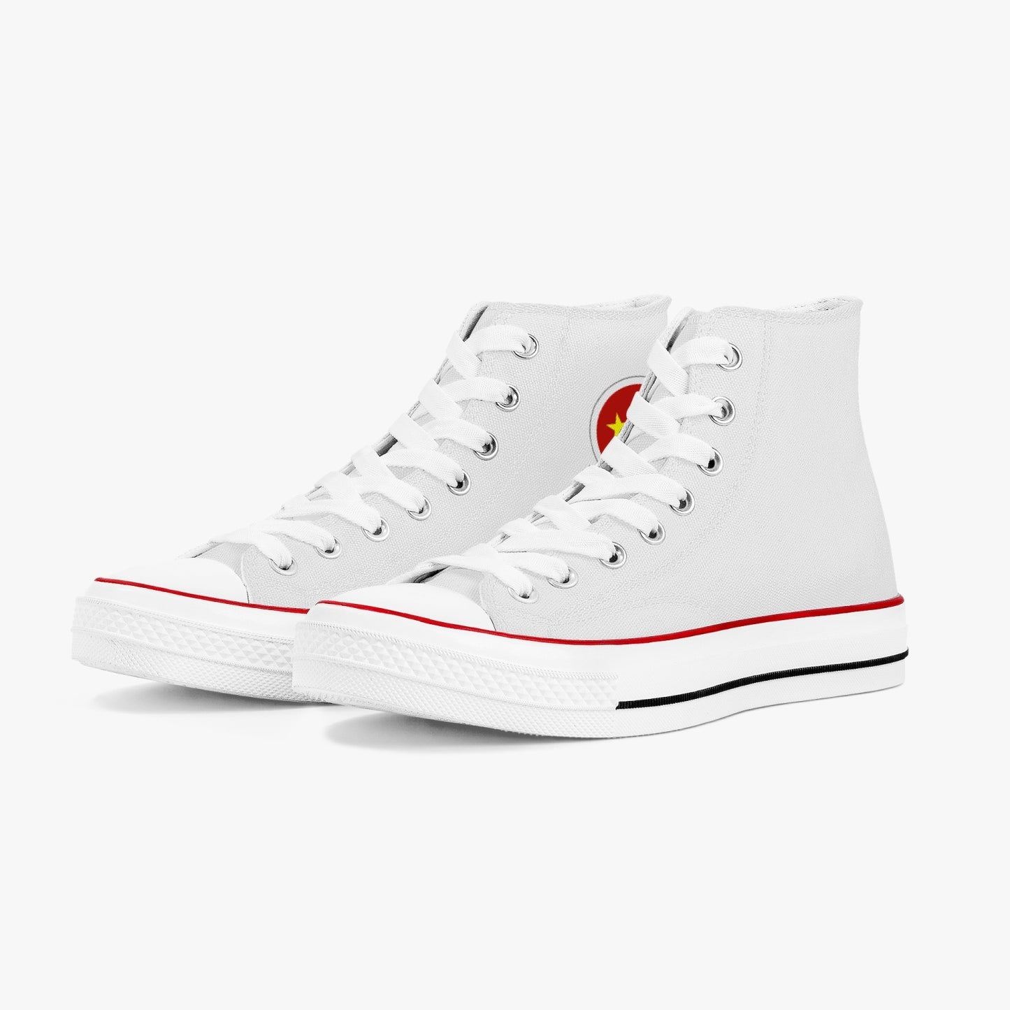China Classic Canvas High Tops (White) - Men's & Women's