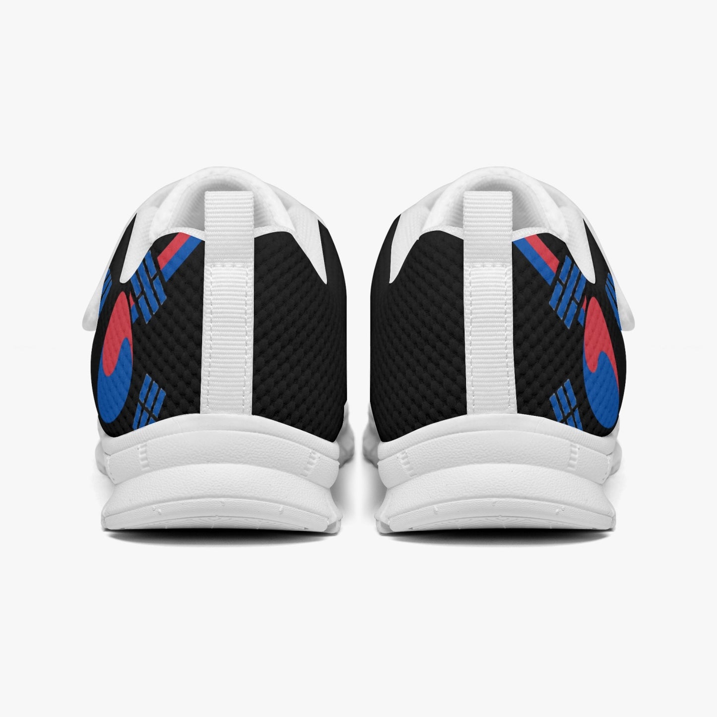 South Korea Pride Kid's Lightweight Velcro Mesh Sneaker - Black