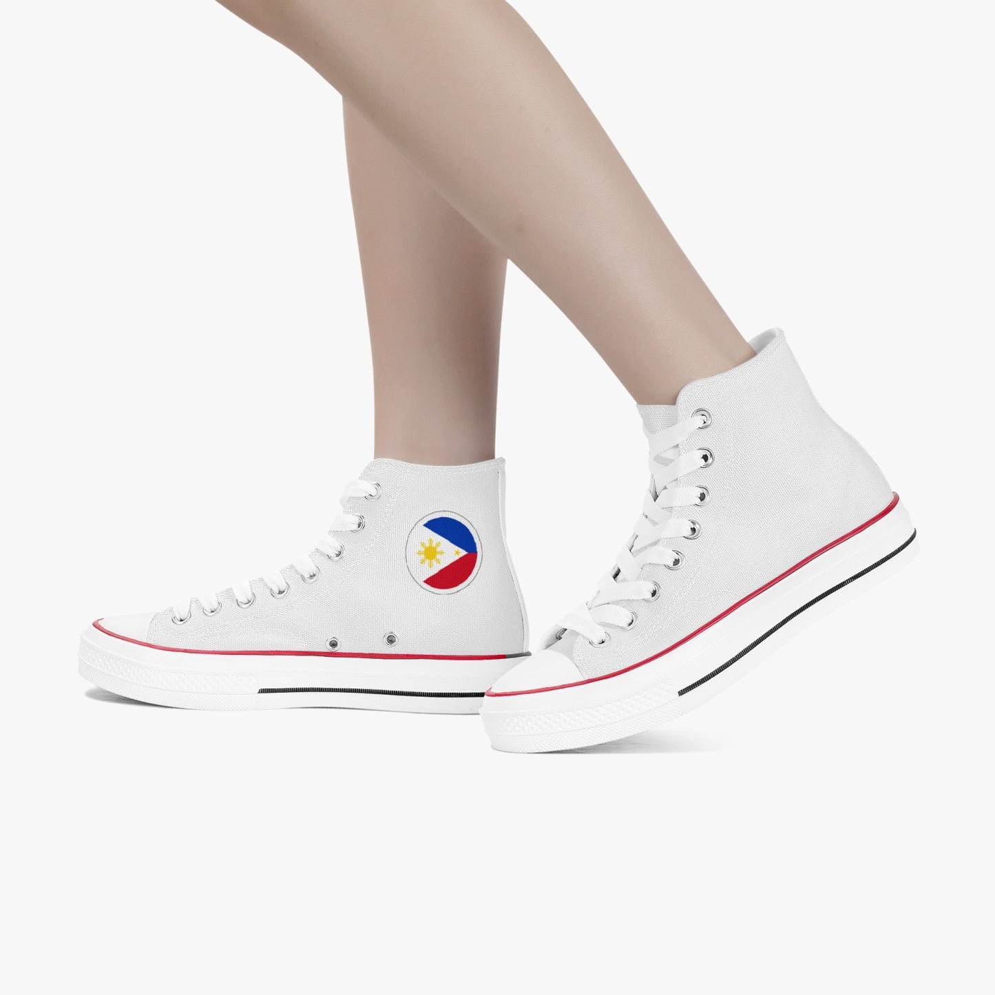 Philippines Classic Canvas High Tops (White) - Men's & Women's
