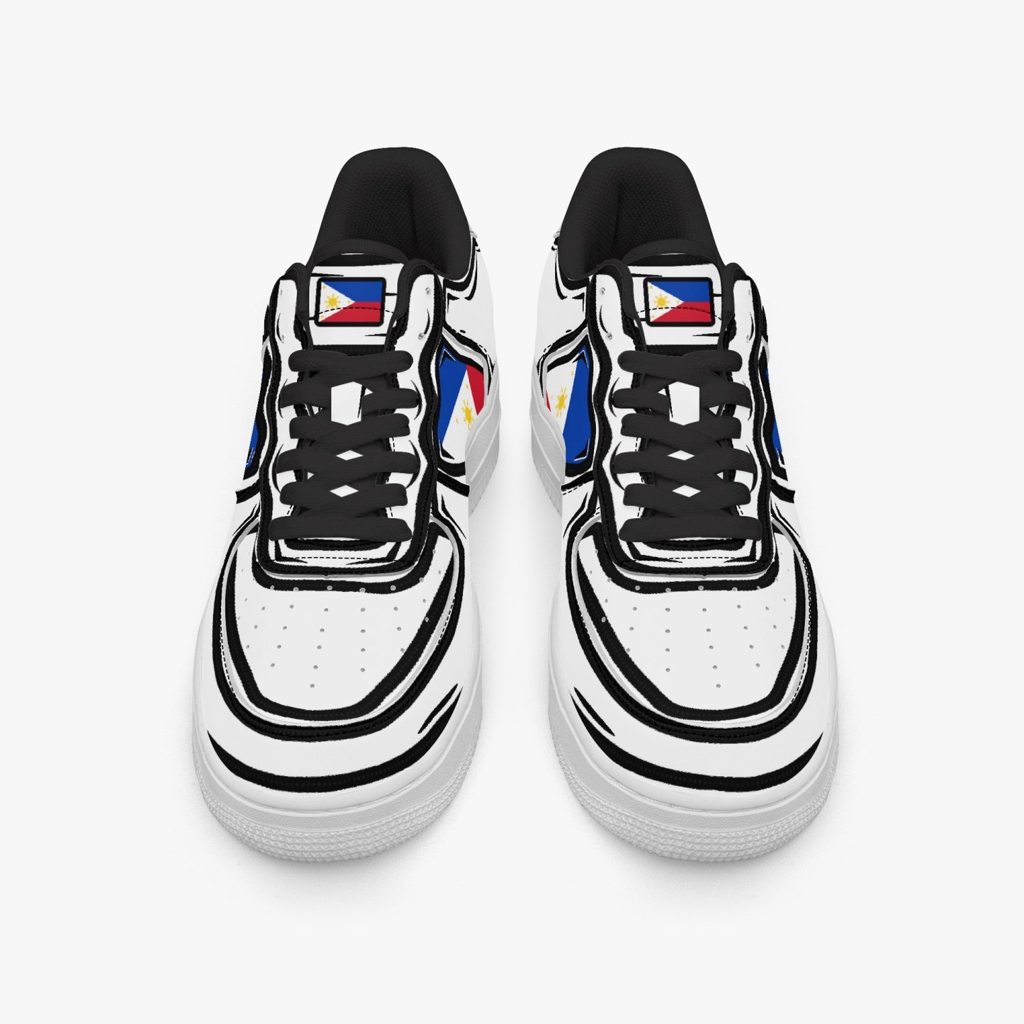 Philippines Cartoon Force 1 Low Tops (White) - Men's & Women's