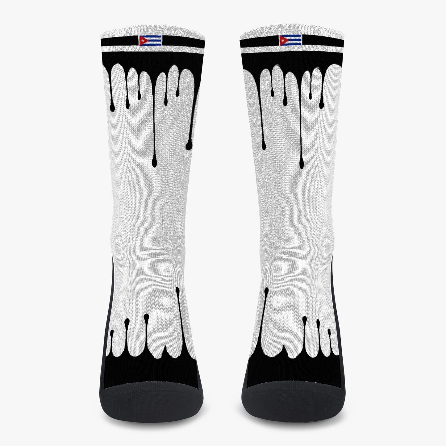 Cuba Drip Sport Socks (Black Drip)