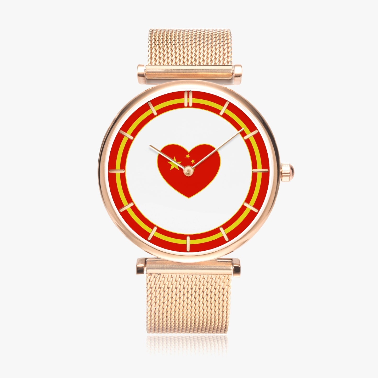 China Love Ultra Thin Women's Quartz Watch - Gold / Rose Gold / Silver