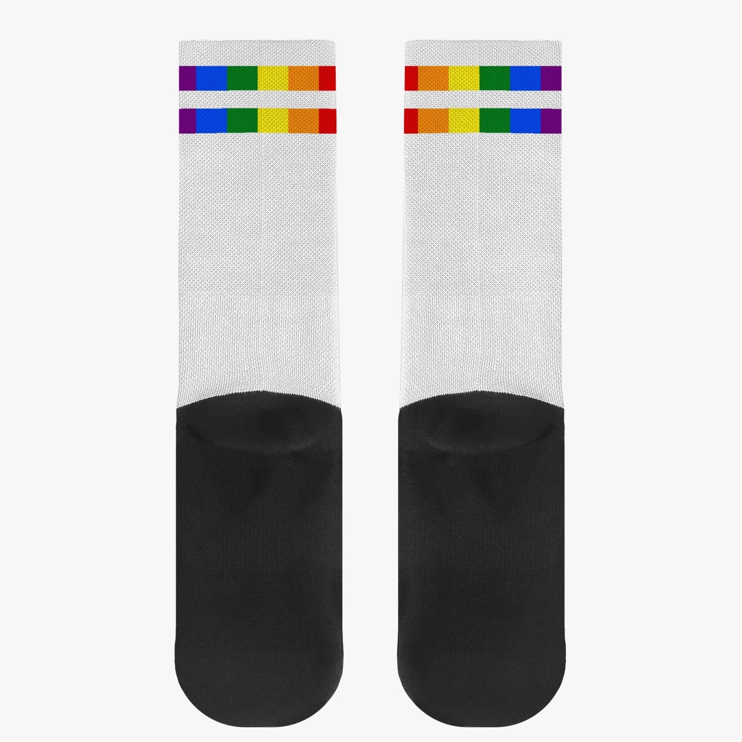 Rainbow Striped Sport Socks