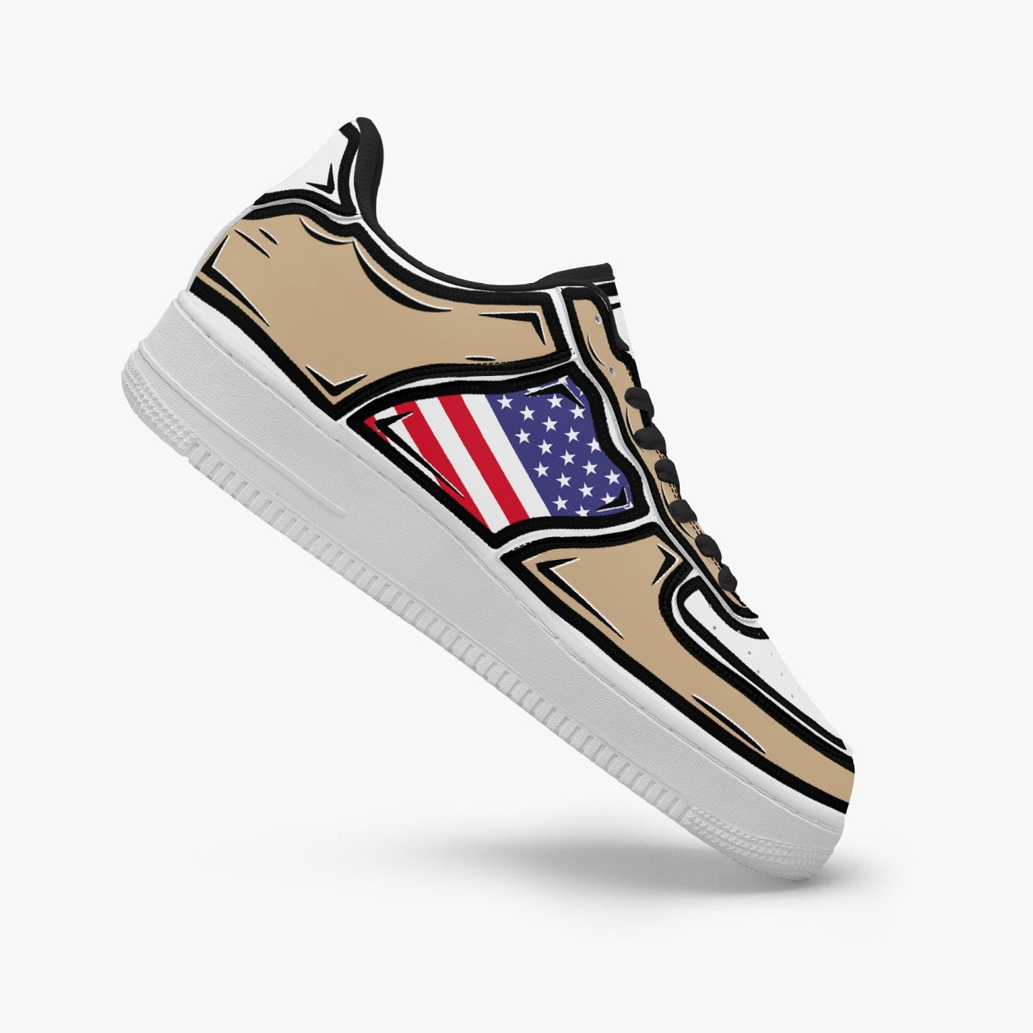 USA Cartoon Force 1 Low Tops (Tan) - Men's & Women's