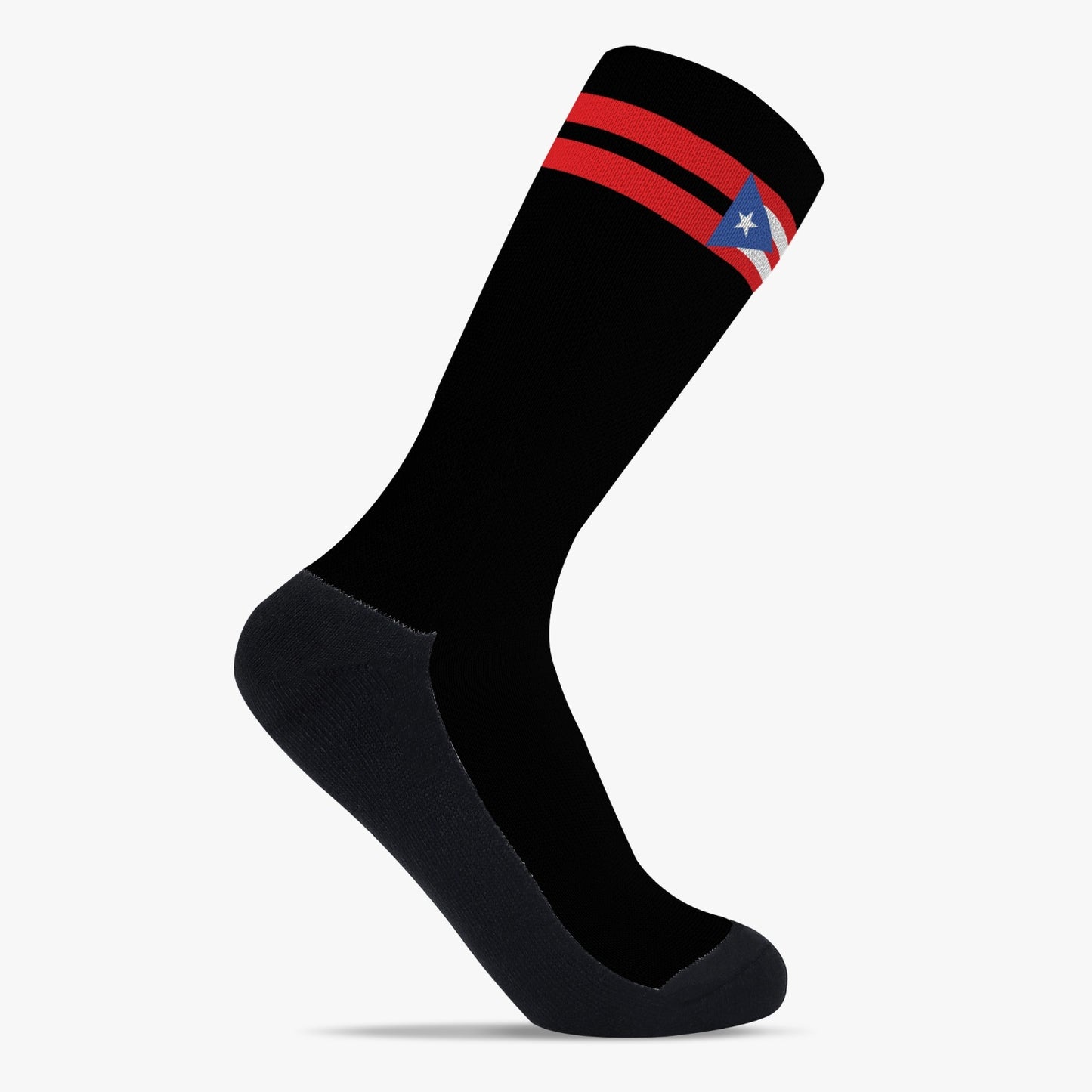 Puerto Rico Pride Sport Socks (Black)