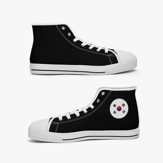 South Korea Classic Canvas High Tops (Black) - Men's & Women's