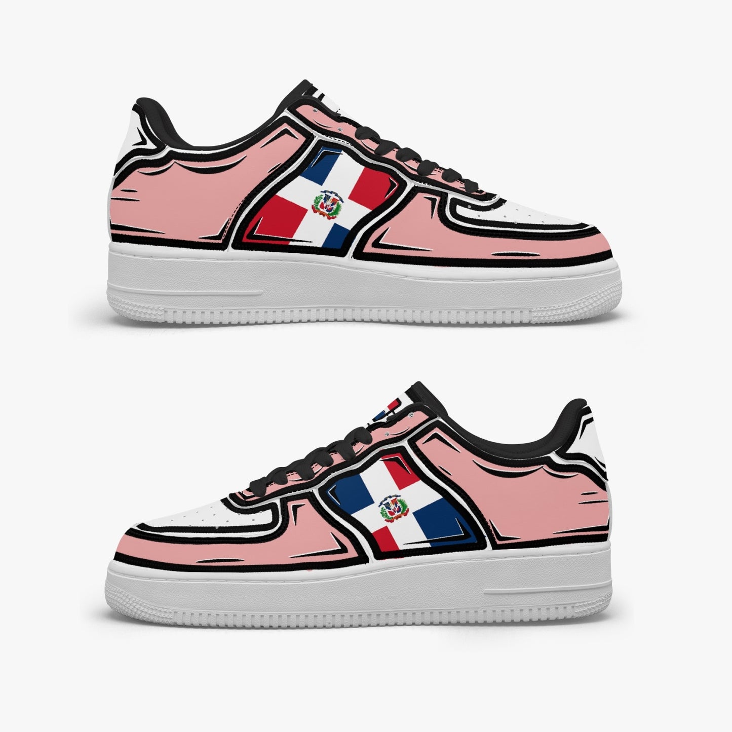 Dominican Cartoon Force 1 Low Tops (Pink) - Men's & Women's