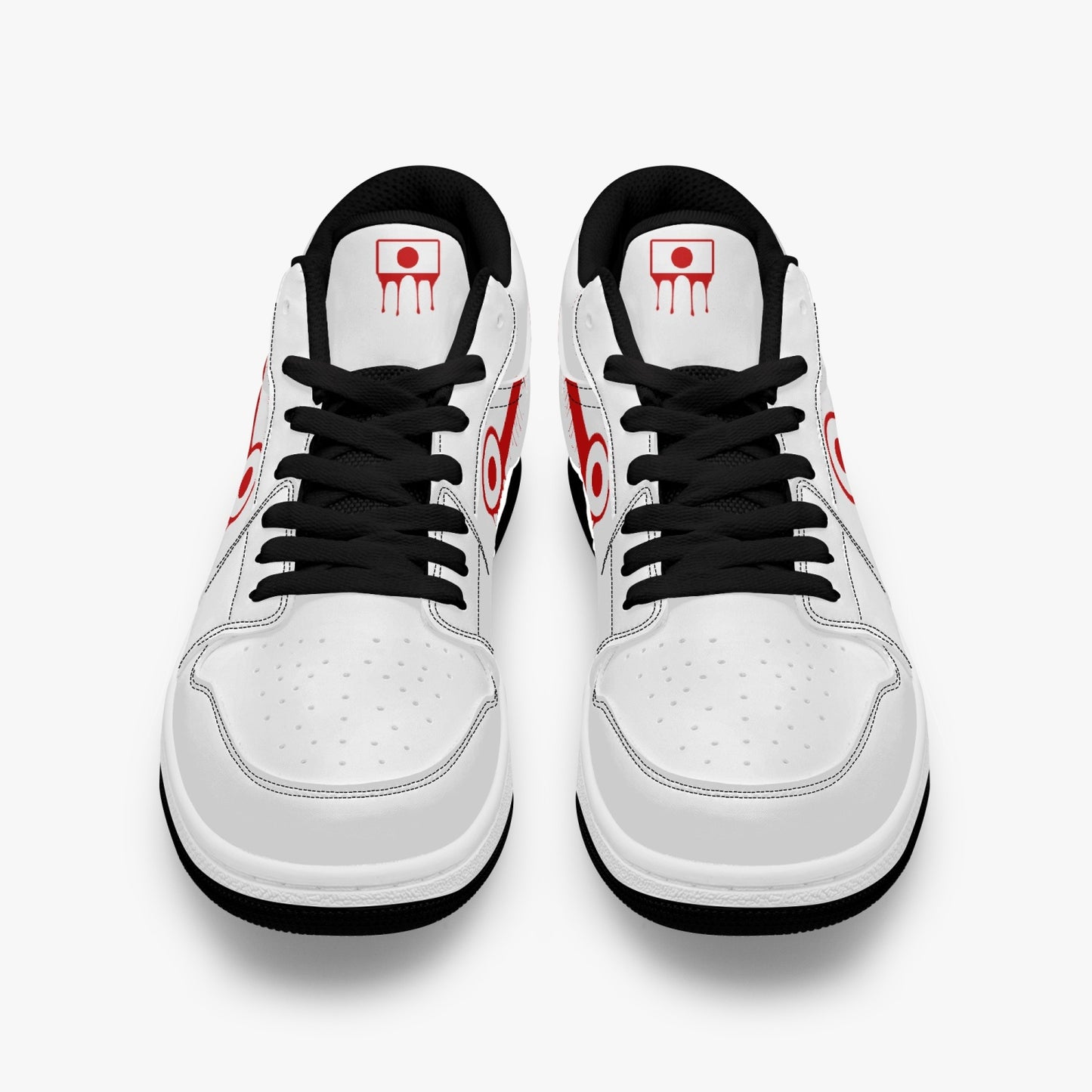 Air Japan Red Drip / White Low Tops (Black Sole) - Men's & Women's